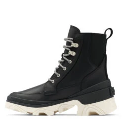 Sorel Women's Brex Lace Bootie In Black/Chalk 8 Sorel Women's Brex Lace Bootie In Black/Chalk -Sorel Fashion Shoe Store so 1951211010 2061 3 1100x